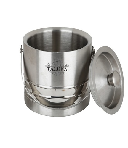 स्टेनलेस स्टील आइस बकेट बॉटम रिब्ड