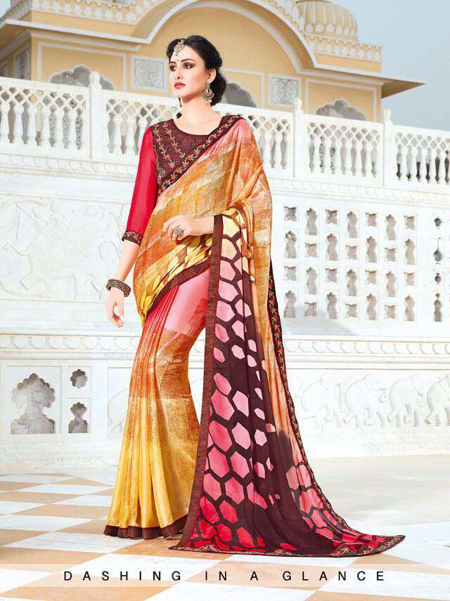 Green Fancy Digital On Rangoli Georgette