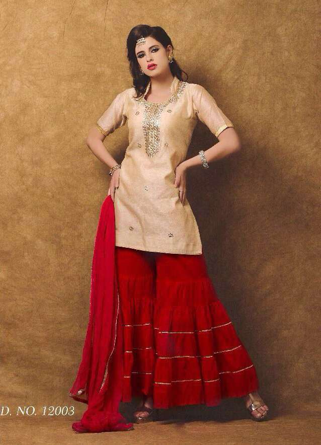 Chanderi With Gota Patti Handwork Suit