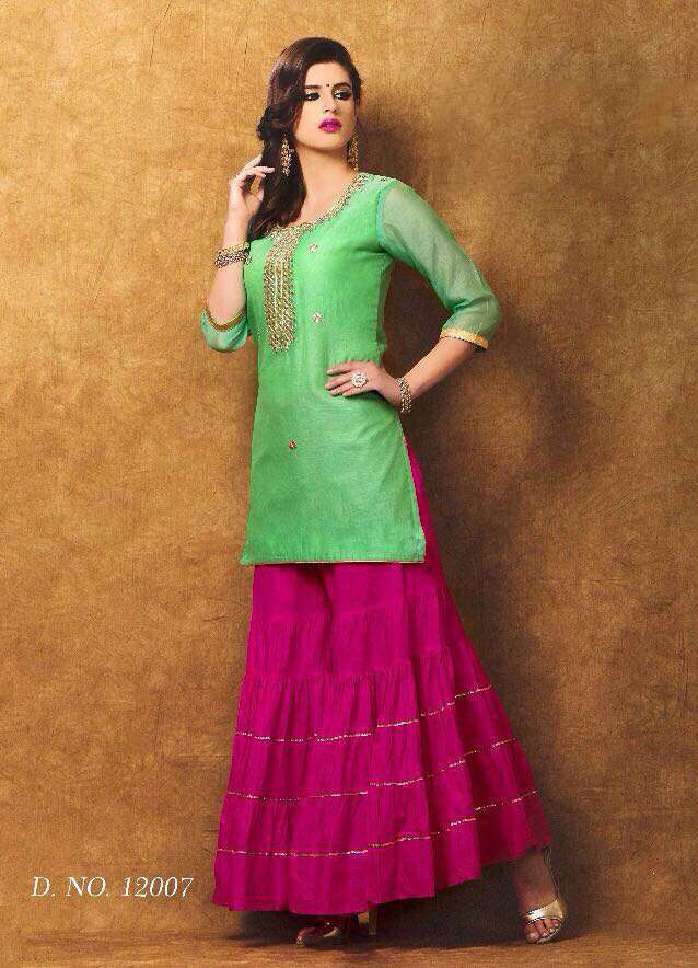 Chanderi With Gota Patti Handwork Suit