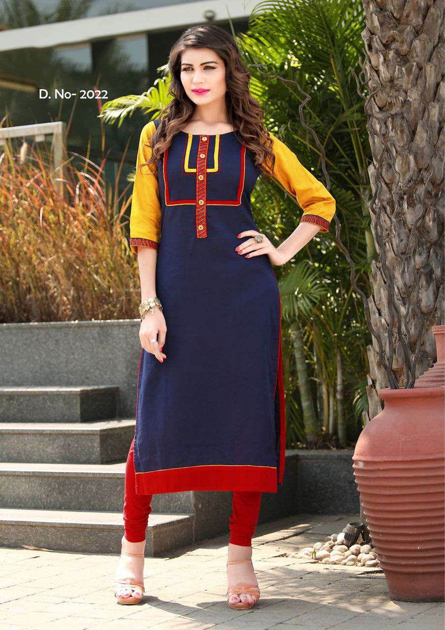 Designer Linen Cotton Kurtis - Chiffon & Cotton Blend, Sizes M-xxxl, Multi-color Classic Ethnic Wear, Printed Checked & Plain Styles