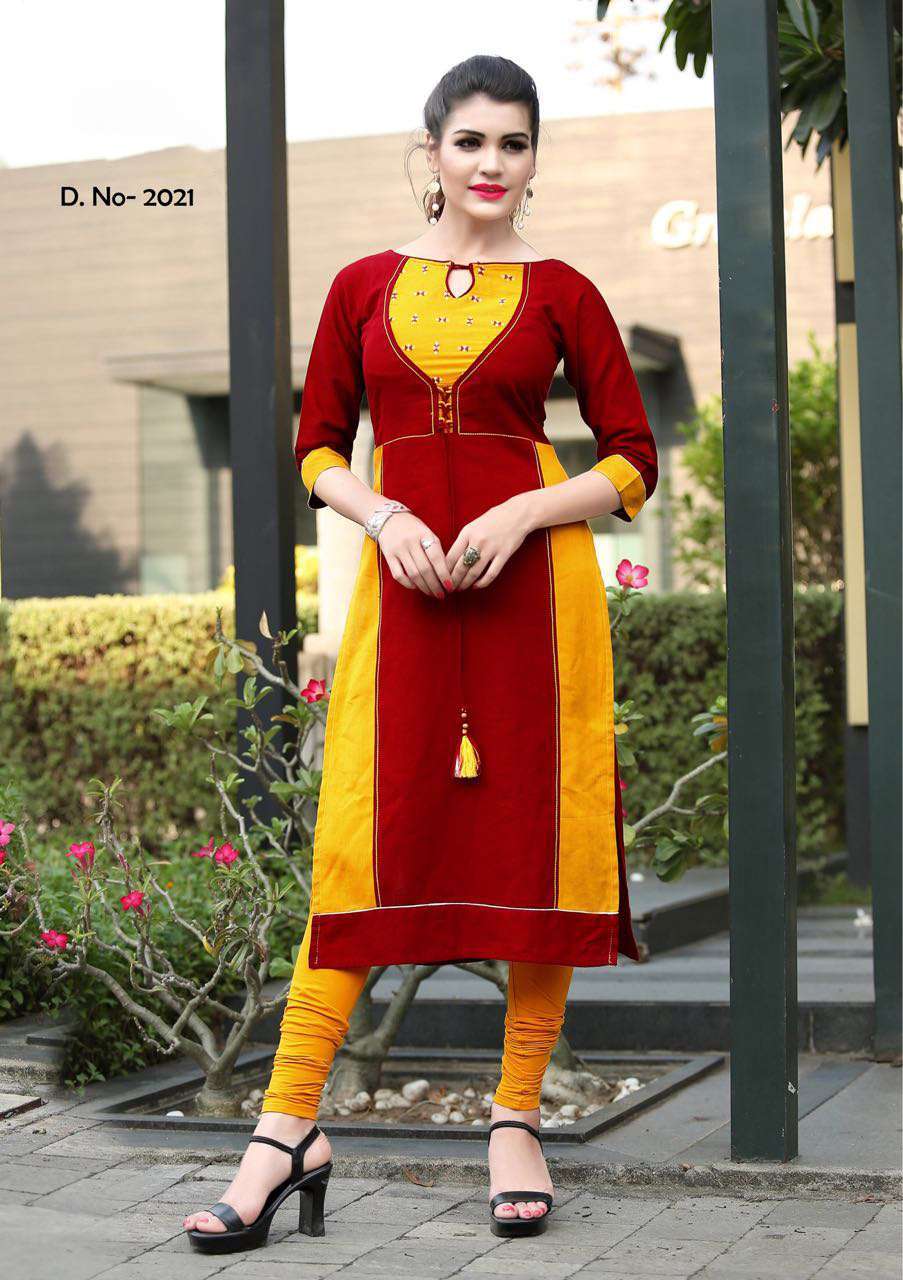 Designer Linen Cotton Kurtis - Chiffon & Cotton Blend, Sizes M-xxxl, Multi-color Classic Ethnic Wear, Printed Checked & Plain Styles