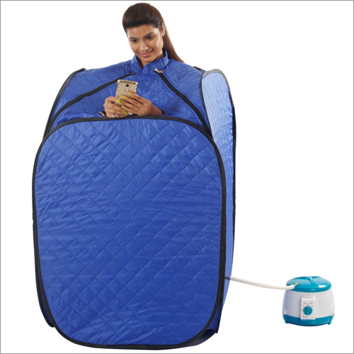 Blue Quadra Spa Personal Home Therapeutic - 90 T Pu Polestar Fabric, 44x23.50x27.50 Cm | Improve Blood Circulation, Detoxify, Reduce Stress, Portable Steam Sauna