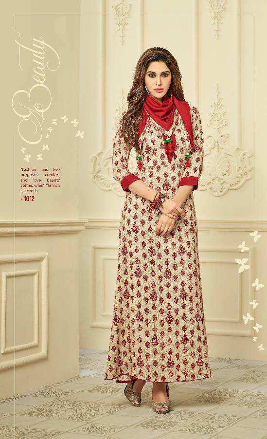 Sethnic Arihant Palchu 1011-1016 Long Printed Kurt