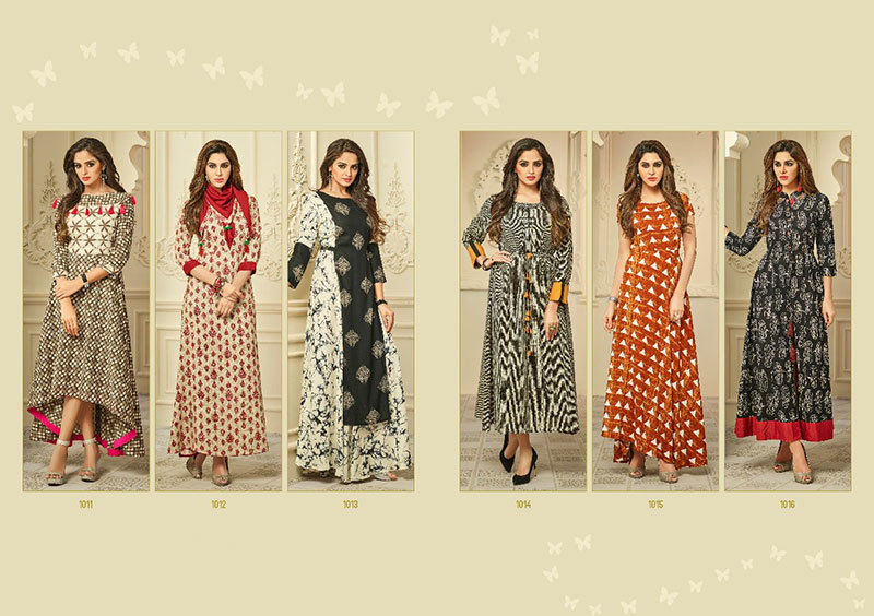 Sethnic Arihant Palchu 1011-1016 Long Printed Kurt