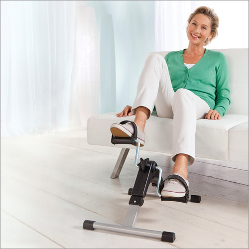 Kawachi Mini Cycle Pedal Exerciser - Metal & Plastic, 22"x16"x13", Silver & Black | Compact Portable Design, Adjustable Tension, Improves Strength & Blood Circulation