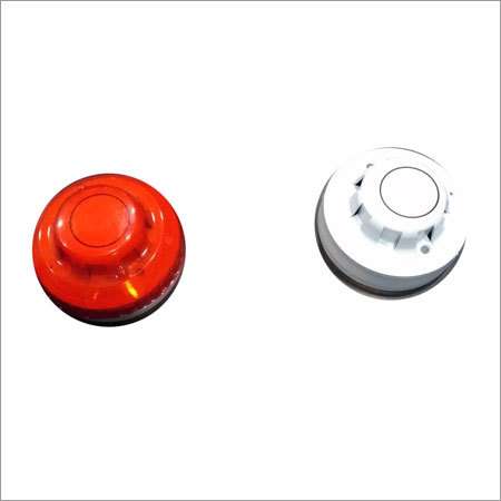 Smoke Detector & Heat Detector - Aluminium, 106.68 x 106.68 x 35.56 mm, Red & White | Wireless, Early Fire Warning, Ionization Technology, Fire Safety Function