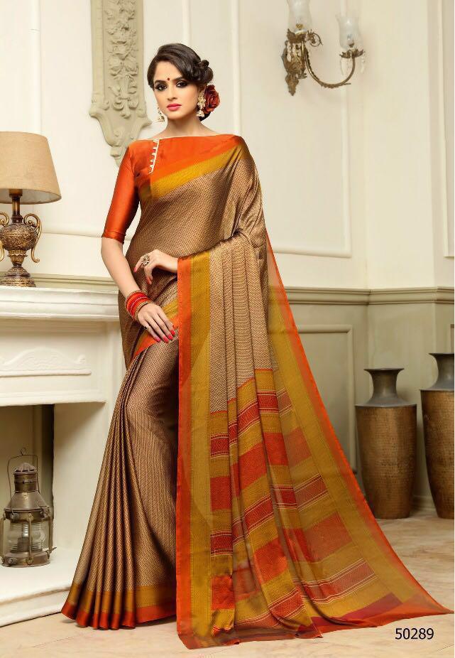 Blue Exclusive Printed Bangalori Silk Saree