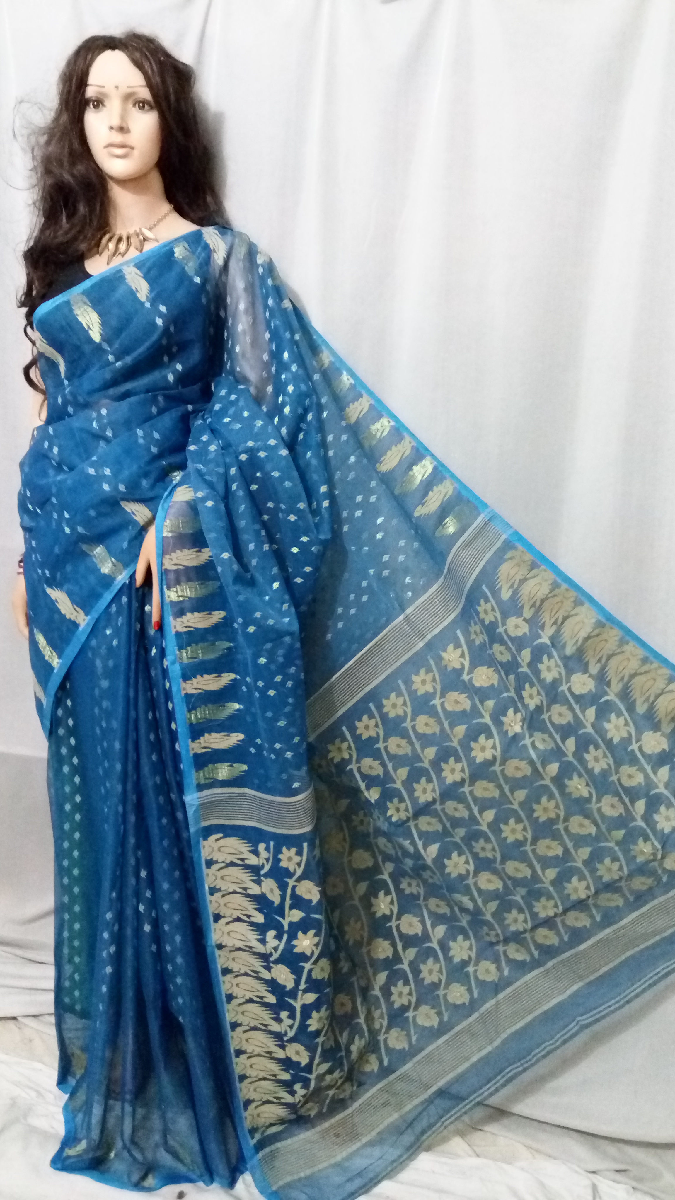Pink Soft Jamdani Saree