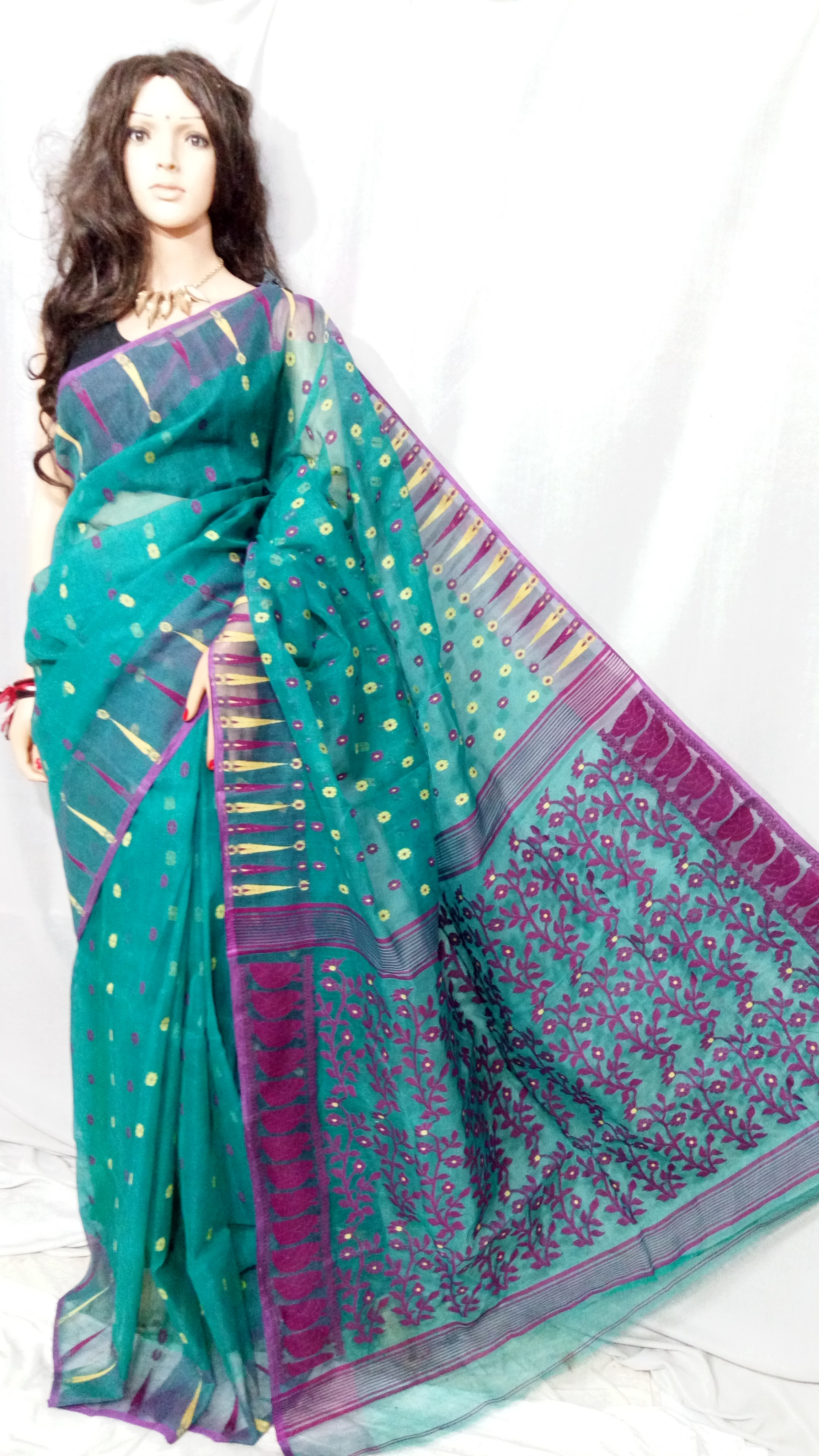Pink Soft Jamdani Saree