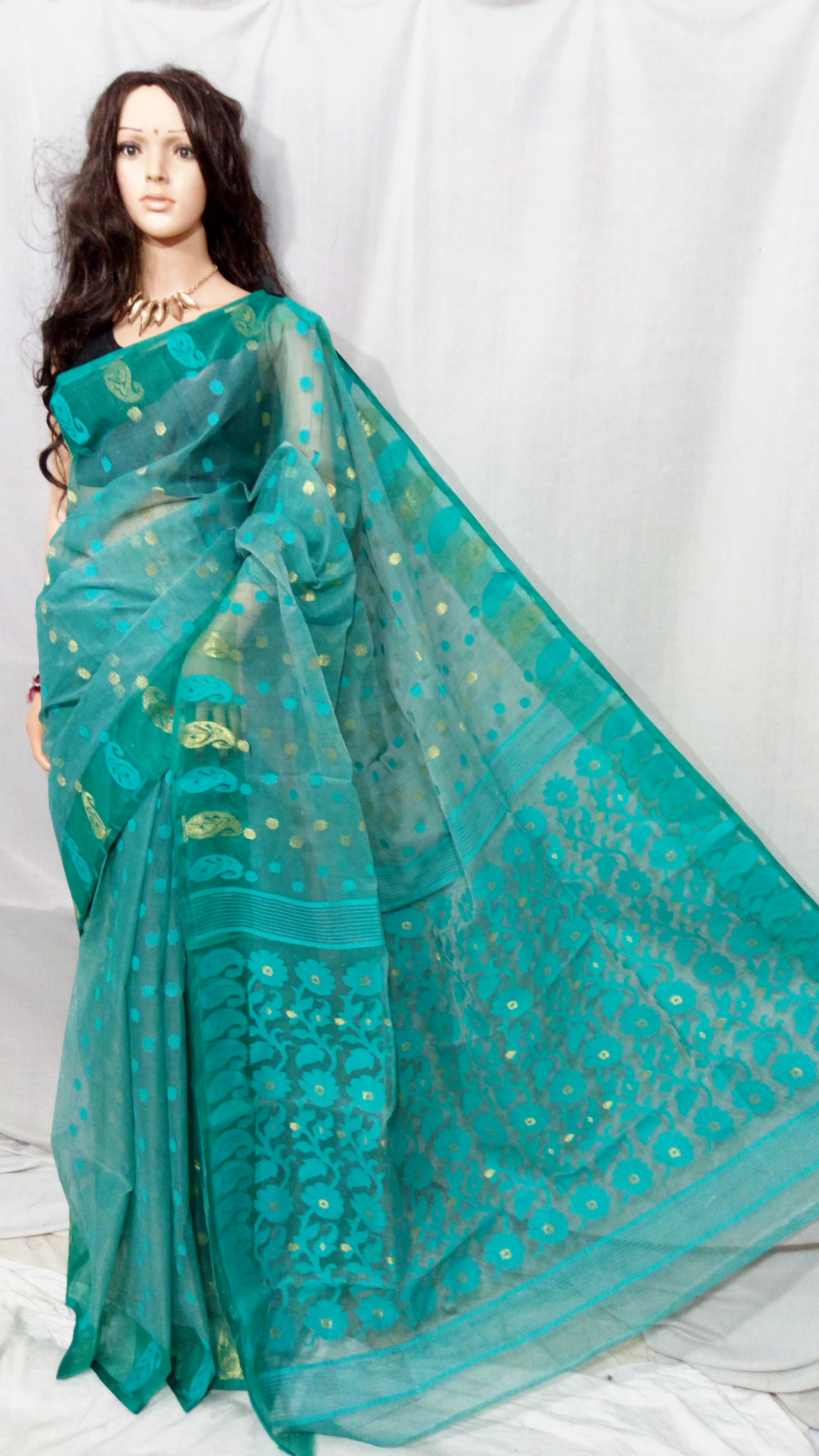 Pink Soft Jamdani Saree