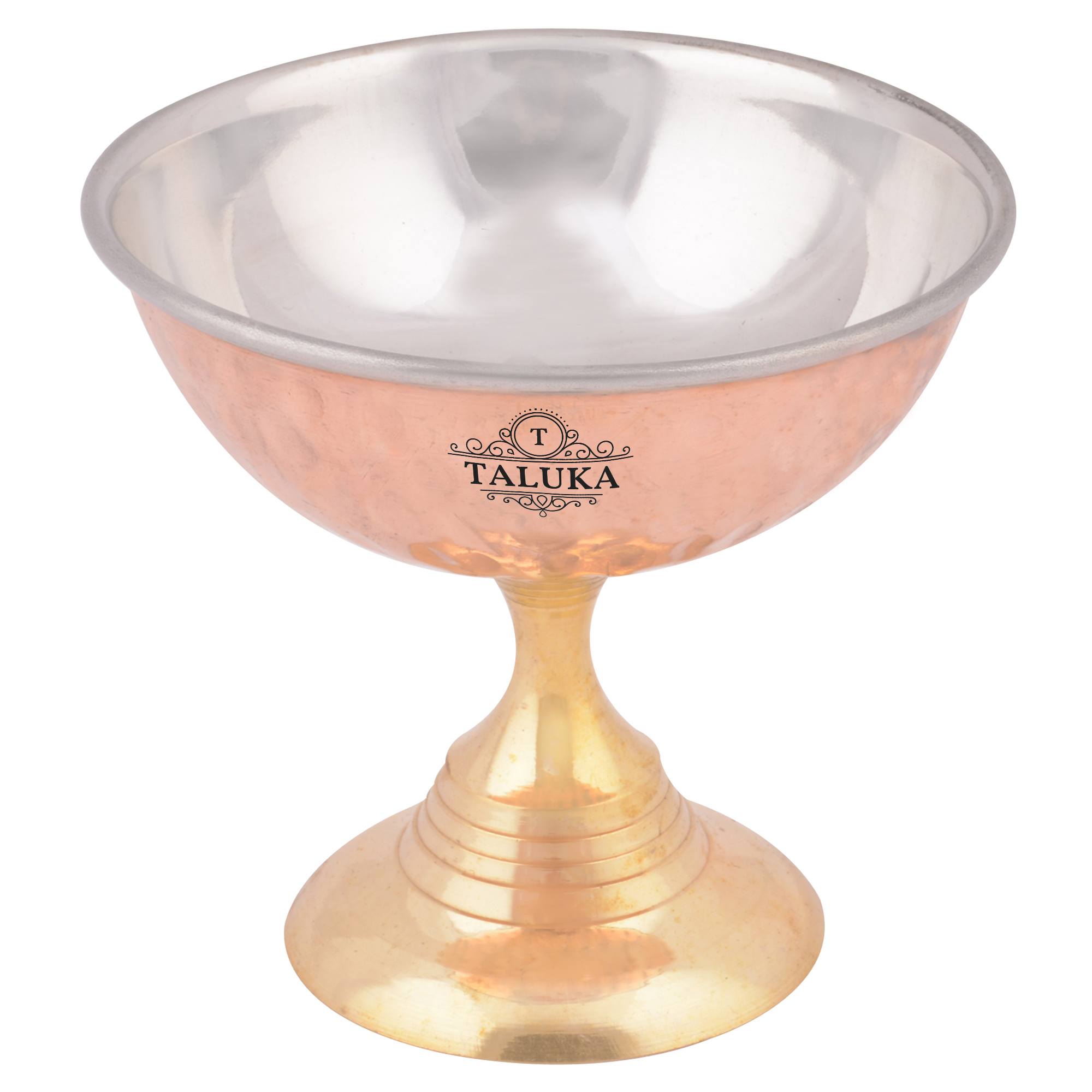 Copper Ice Cream Bowl With Brass Handle - Copper, 4.0" Diameter, 3.5" Height, 150 Ml Capacity | Functional Design, Easy To Clean, Stylish Finish