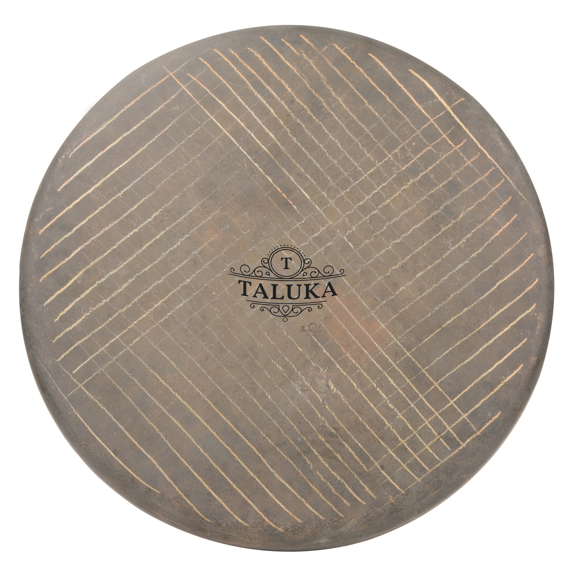 Brass Kansi Bronze Round Plate - 11.5" Diameter X 1.6" Height, Gold Color, 775 Grams Weight | Elegant Tableware For Special Occasions