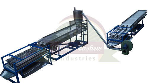 Cashew Scooping Machine - Metal, Variable Speed, 500-1000 kg/hour Capacity, Blue | Semi-Automatic Operation, Efficient Robust Design, Manual Feeding