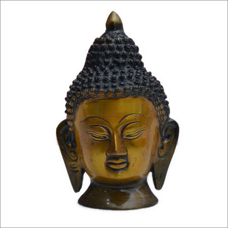 Brass Buddha Head Statue