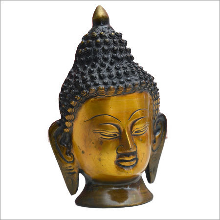 Brass Buddha Head Statue