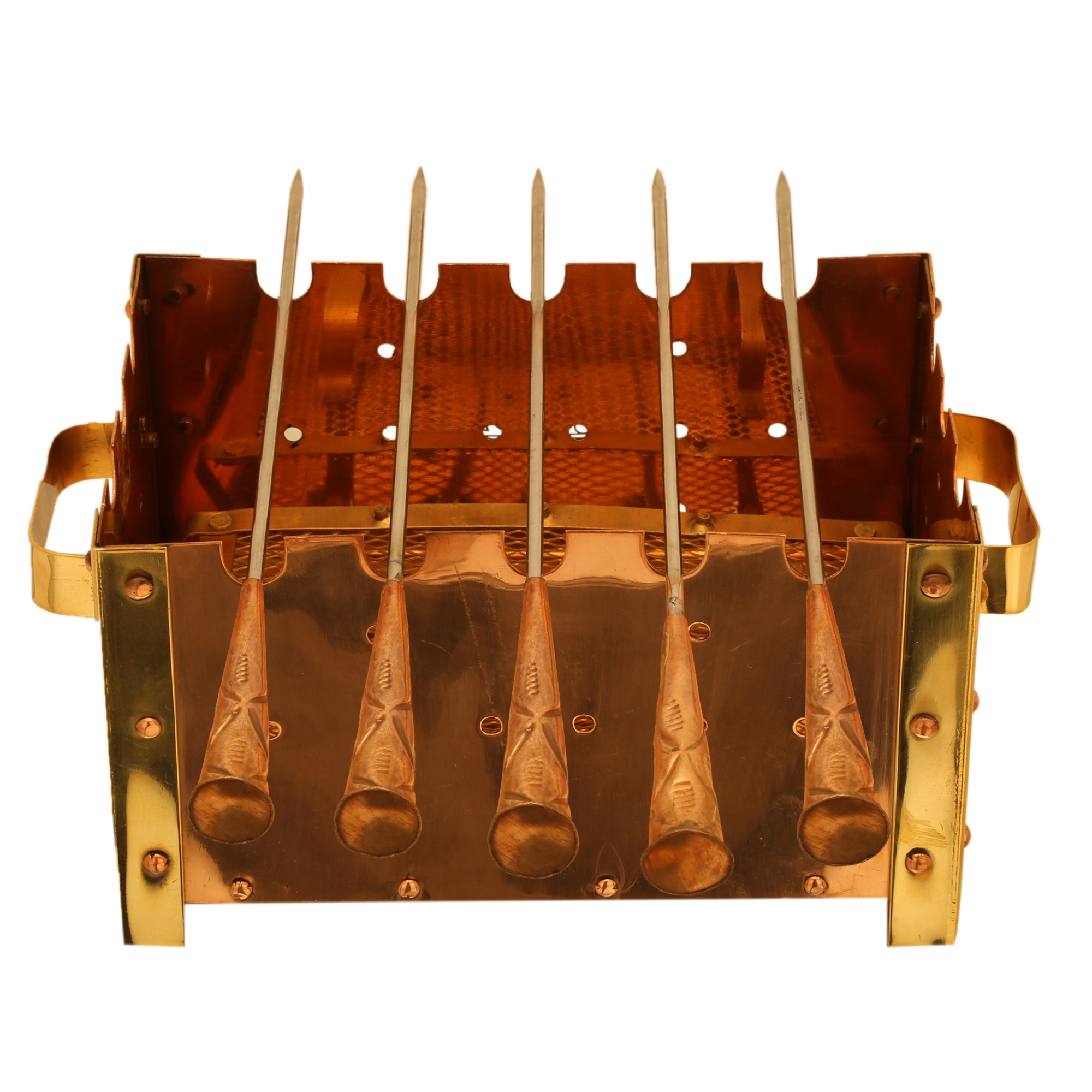 Copper Brass Barbecue Size: 10" X 5" Inch