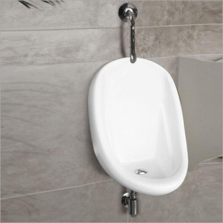 Ceramic Urinal - 53 x 41 cm | Wall Mounted, Glossy White Finish