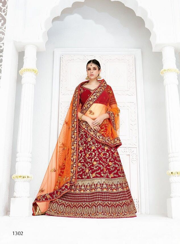 Ethnic Wedding And Partywear Velvet Lehengas