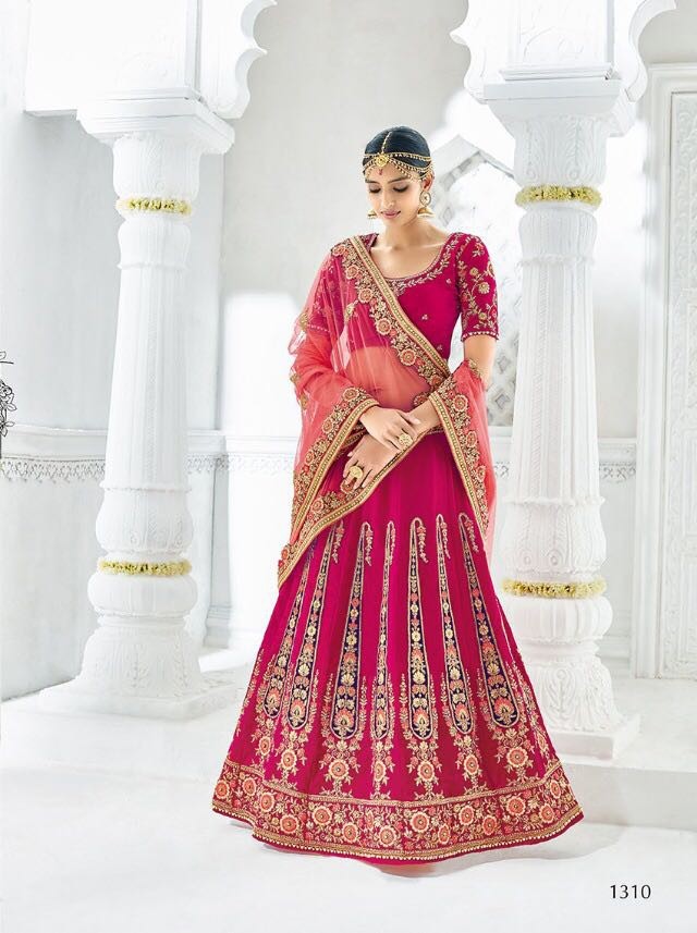 Ethnic Wedding And Partywear Velvet Lehengas