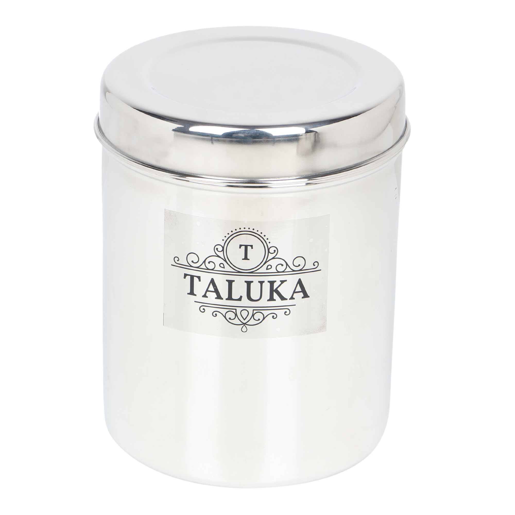 Stainless Steel Round Canister - 3000 Ml | Heavy Duty Silver Canister Ideal For Brown Sugar, Rice, Oatmeal, Coffee, Tea, 7 To 33 Cm Size