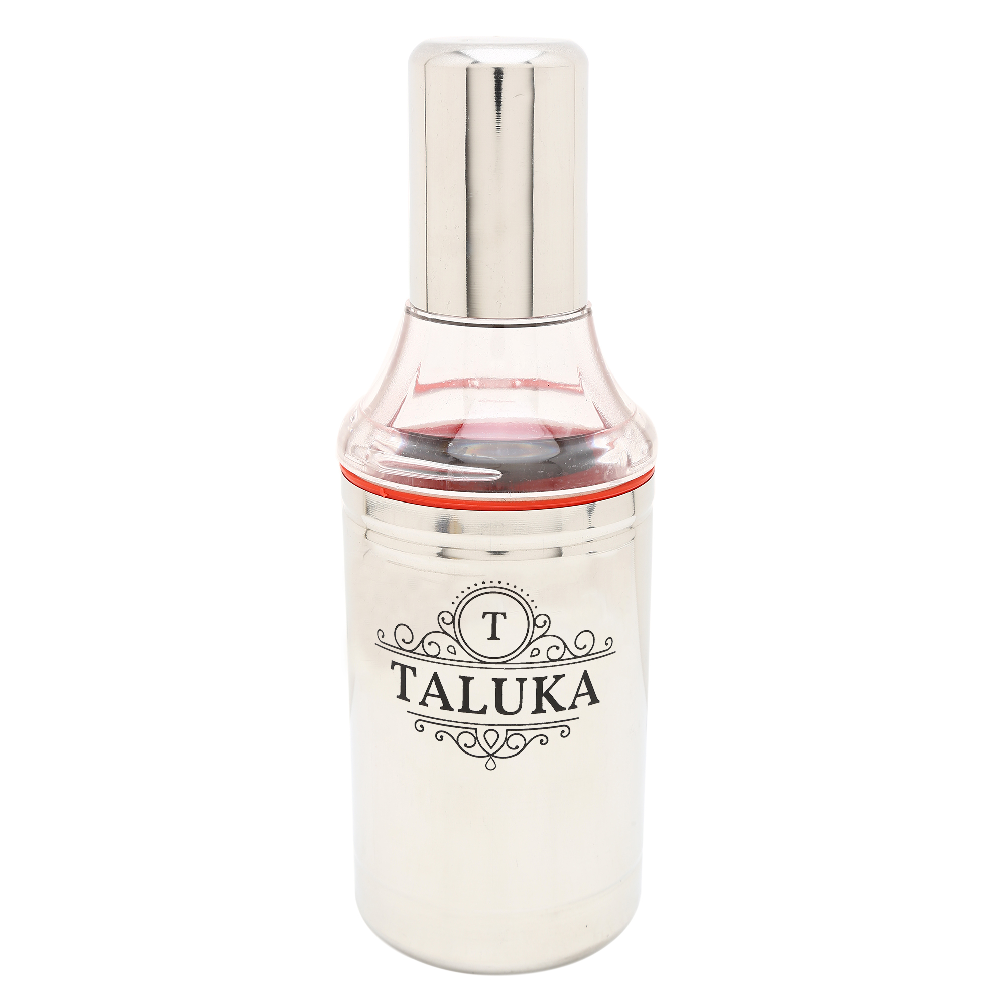 Stainless Steel Oil Can - 10.7 Inch Height, Silver Color | Anti-drip Design, Dust Cover, Easy Pouring Feature, 1000 Ml Capacity
