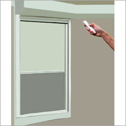 Motorised Retractable Screen - Metal Frame, 17/14 Mesh Size, Silver Color | Energy Efficient, UV Ray Protection, Seamless Design for Home and Office