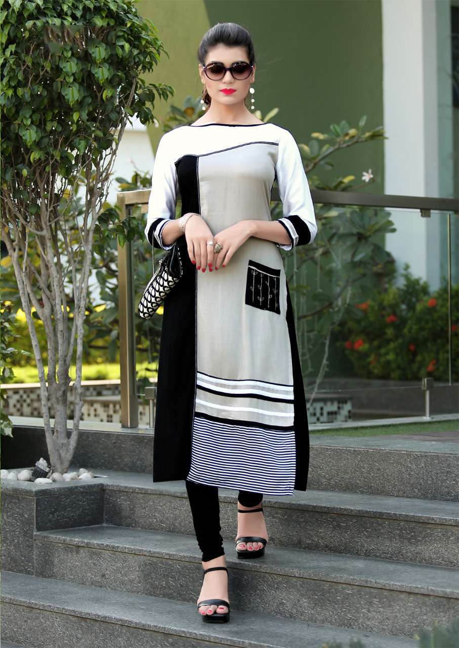 Rayon Kurti - Multi Color, L/xl/xxl Size | Printed Design, Perfect For Party Wear