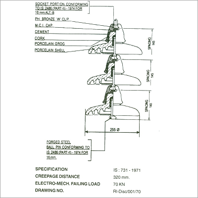 33 KV डिस्क इंसुलेटर्स (B&S)