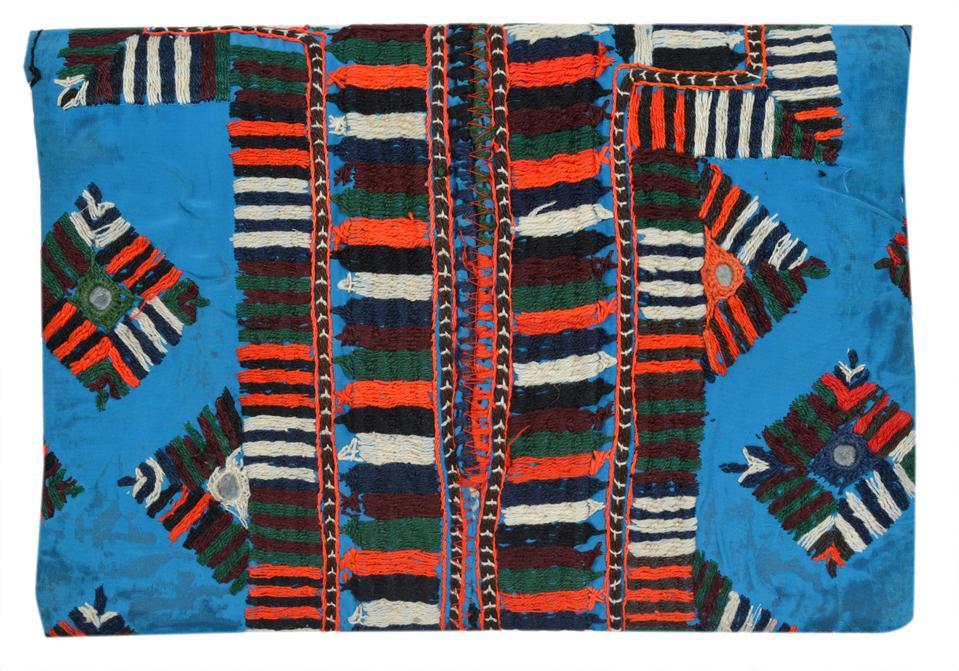 Vintage Banjara Fabric Clutch Bag - 7x9 Inches Snap Button Closure | Lightweight Design For Women