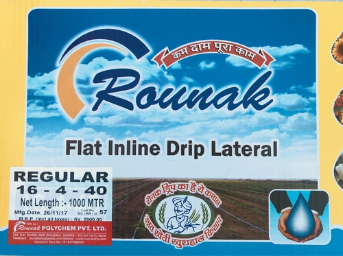 Flat Inline Drip Lateral Pipe