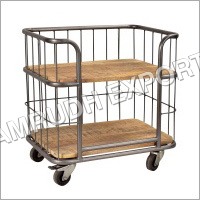 आम के लकड़ी का छोटा लोहे का बुकशेल्फ़