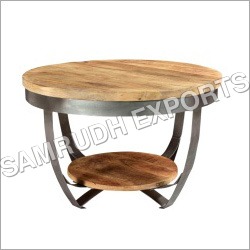 आयरन कॉफी टेबल (मैंगो टॉप)