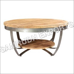 Iron Coffee Table - Unique Wood and Iron Fusion Design | Versatile for Contemporary and Industrial Decor