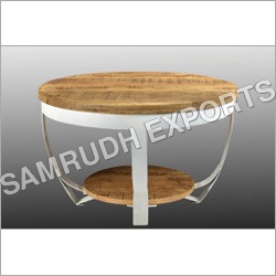Iron Coffee Table (Mango Wooden Top)