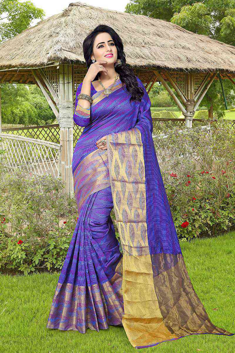 Magenta Exclusive Weaving Silk Sarees