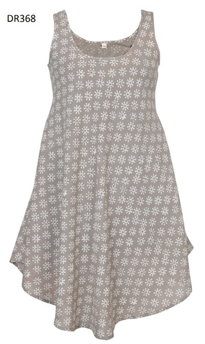 10 सूती हाथ से ब्लॉक प्रिंट की बिना बाहों की लंबी ड्रेस DR368