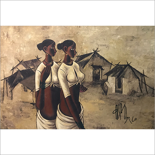 Fisher Women Oil On Canvas