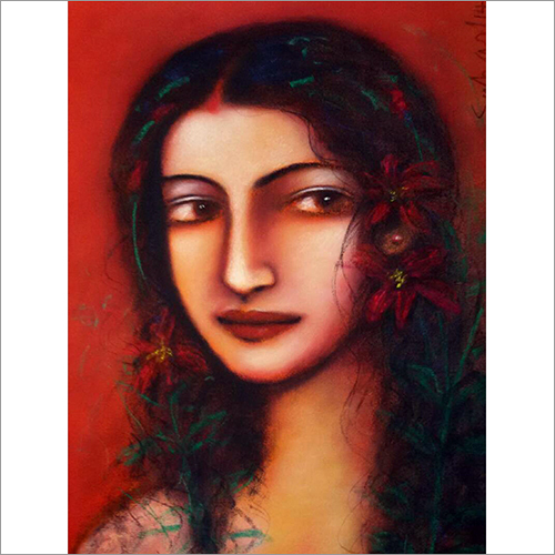 Radha Mix Media On Paper