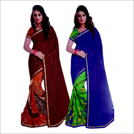 महिलाओं की जॉर्जेट साड़ी