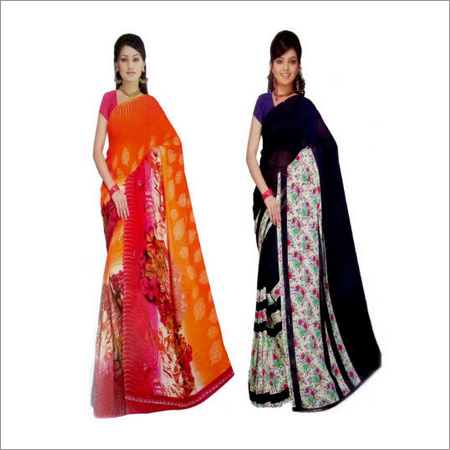 महिलाओं के लिए वजनहीन प्रिंटेड साड़ी