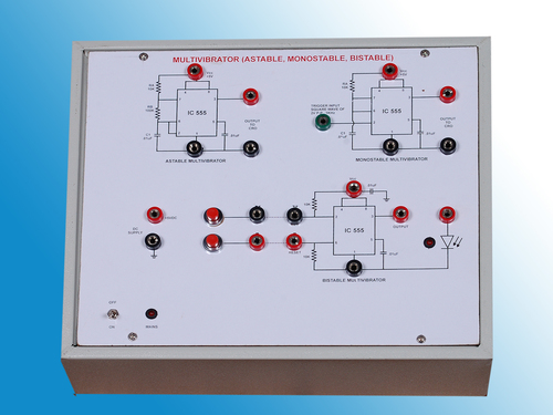 MULTIVIBRATORS - PCB Material, AC 220V Power Supply, Sturdy Enclosure | Clear Circuit Diagrams, Durable Build, Easy Interface, Stable Output, Accessible Testing Points