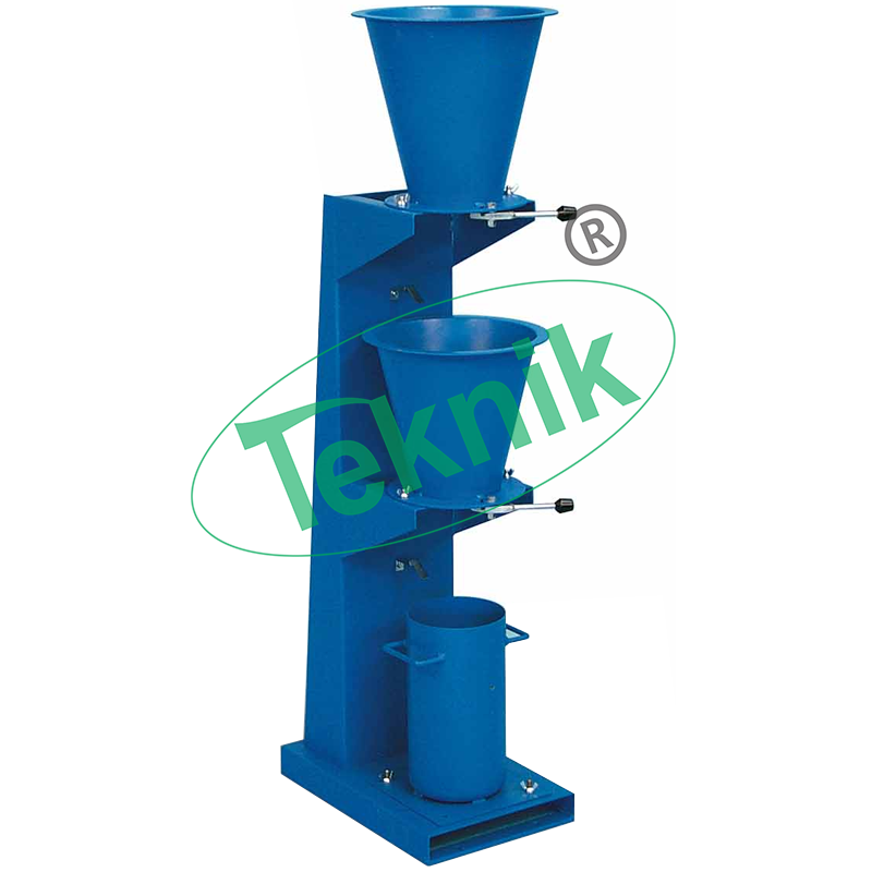 Compaction Factor Apparatus - Rigid Metal Frame, Dual Conical Hoppers, 0-60 Cm Trowel & Tamping Bar | Concrete Testing Equipment, Accurate Volume Measurement