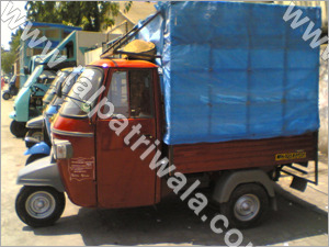 Three Wheeler Tarpaulin Covers - Color: Blue
