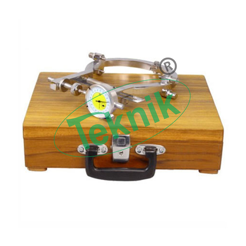 Lateral Extensometer - 15cm Dia x 30cm High | 0.002mm Precision Dial Gauge, Movable Frames, Wooden Carrying Case