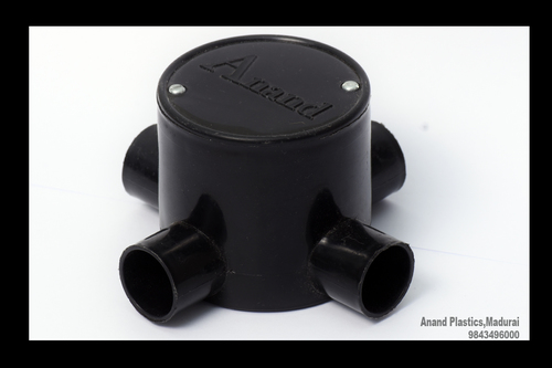 PVC Deep Junction Box - Deep Round Shape, Black PVC | Weatherproof, Durable, Easy Install, Cost-Effective, Corrosion Resistant, Versatile Use