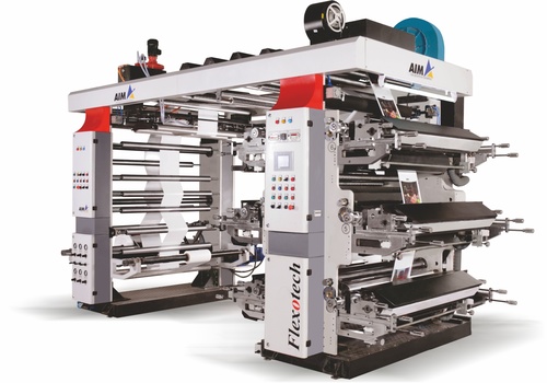 White Automatic Flexographic Printing Machine