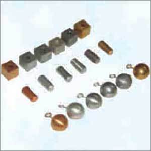 ब्रास क्यूब्स सिलेंडर पेंडुलम बॉब्स 6 का सेट