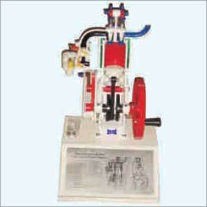 Petrol Engine Model 4 Stroke - Metal Build, 240 Volt Power | Red and White Design, Warranty Included