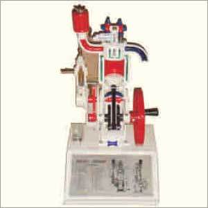 Diesel Engine Model 4 Stroke - Metal, 240 Volt Power | Red and White Color, Warranty Included